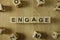 Engage word from wooden blocks