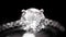 Engagement diamond ring rotating
