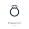 Engagement icon vector. Trendy flat engagement icon from jewelry collection isolated on white background. Vector illustration can