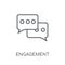 Engagement linear icon. Modern outline Engagement logo concept o