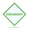 Engagement modern abstract green diamond button