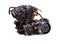 Engine for bigbike motorcycle isolate on white background. Clipping path