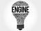 ENGINE bulb word cloud