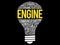 ENGINE bulb word cloud collage