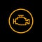 Engine car check icon. Car vector dashboard engine silhouette alert symbol