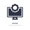 engine icon on white background. Simple element illustration from Web concept