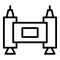 Engine jetpack icon outline vector. Boost rocket