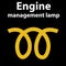 Engine management lamp sign. Plug icon. Vector illustration. Warning dashboard lights and icon.