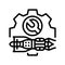 engine overhaul aircraft line icon vector illustration