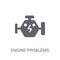 Engine problems icon. Trendy Engine problems logo concept on white background from Insurance collection