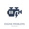 Engine problems icon. Trendy flat vector Engine problems icon on