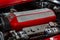 Engine of sports car Chevrolet Corvette C3 Stingray, close-up.