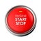 Engine start stop button. Car dashboard element. Luxury car is a new technology used of starting the engine.