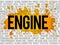 ENGINE word cloud collage