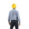 Engineer back view isolated