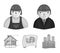 Engineer-constructor, construction worker, site plan, technical drawing of the house. Architecture set collection icons