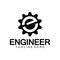 Engineer Logo Design, Letter E Gear Logo, Engineer logo with letter E and Gear elements