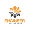 Engineer Logo Design, Letter E Gear Logo, Engineer logo with letter E and Gear elements