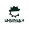 Engineer Logo Design, Letter E Gear Logo, Engineer logo with letter E and Gear elements