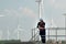 Engineer at Natural Energy Wind Turbine site with a mission to climb up to the wind turbine blades to inspect the operation of