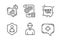 Engineer, Security and Settings blueprint icons set. Statistics timer, Quick tips and Medical chat signs. Vector