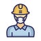 Engineer Wearing mask Vector Icon which can easily modify or edit