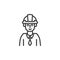 Engineer worker line icon