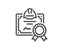 Engineering certificate line icon. Technical documentation sign. Vector