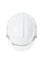 Engineering concept, safety helmet, top view on white