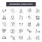 Engineering consultant line icons, signs, vector set, outline illustration concept