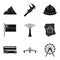 Engineering department icons set, simple style