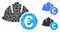 Engineering helmet and Euro Mosaic Icon of Round Dots