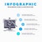engineering, project, tools, workshop, processing Infographics Template for Website and Presentation. GLyph Gray icon with Blue