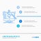 engineering, project, tools, workshop, processing Infographics Template for Website and Presentation. Line Blue icon infographic