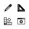 Engineering tools. Simple Related Vector Icons