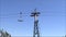 Engineers maintenance work on Cable car tower in Chile