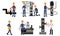 Engineers, Scientists And Workers Characters In The Oil Industry At Different Stages Of Production Vector Illustration