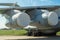 Engines and chassis of the Soviet and Russian heavy military transport aircraft Il-76 MD Candid-B