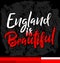 England is Beautiful Vector Lettering illustration