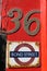 England - Brighton - 36 Bond Street in Brass on Bright Red