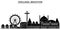 England, Brighton architecture vector city skyline, travel cityscape with landmarks, buildings, isolated sights on
