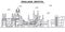 England, Bristol architecture line skyline illustration. Linear vector cityscape with famous landmarks, city sights
