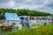 England Cartmel August 3rd 2016 Ewes in pens awaiting judging at show