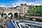 England, famous Pulteney Bridge in Bath city.