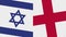 England and Israel Two Half Flags Together