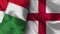 England and Italy Realistic Flag â€“ Fabric Texture Illustration