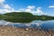 England lake District Ullswater blue sky on beautiful still summer day with reflections from sunny weather