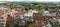 England landscape panorama of Lewes Castle, East Sussex county town in top view.