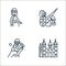 england line icons. linear set. quality vector line set such as tower of london, cricket, knight