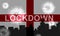 England lockdown confinement preventing coronavirus spread or outbreak - 3d Illustration